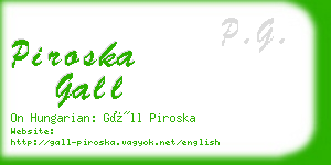 piroska gall business card